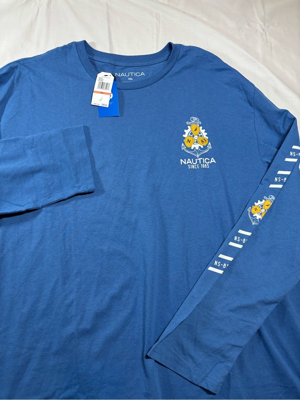 Nautica 3xl Sail Boat Long Sleeve Men’s T-Shirt New With Tags NWT